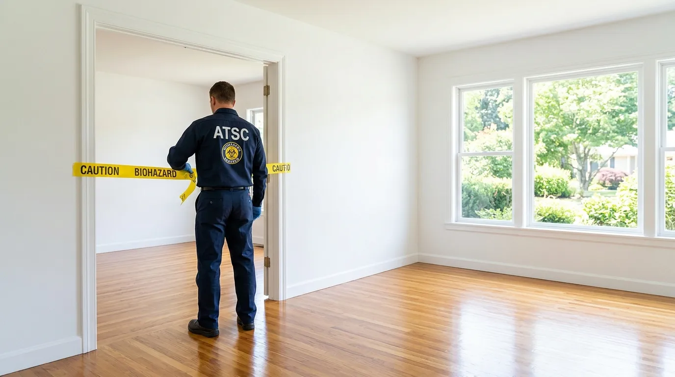 Certified biohazard cleanup crew performing Decomposition Cleanup in Discovery Bay
